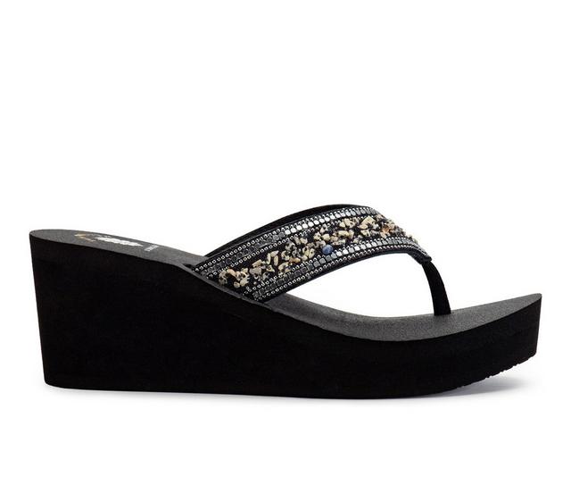 Women's Yellow Box Wilfred Wedges in Black color