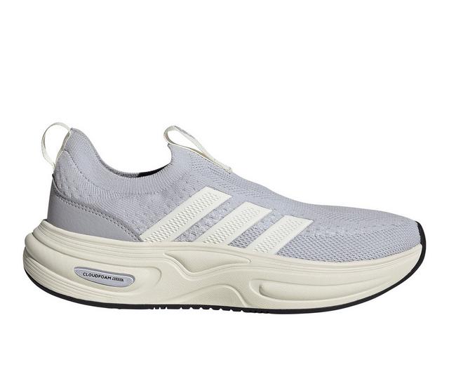 Women's Adidas Cloudfoam Cuxxion Sock Laceless Sneakers in Light Grey color