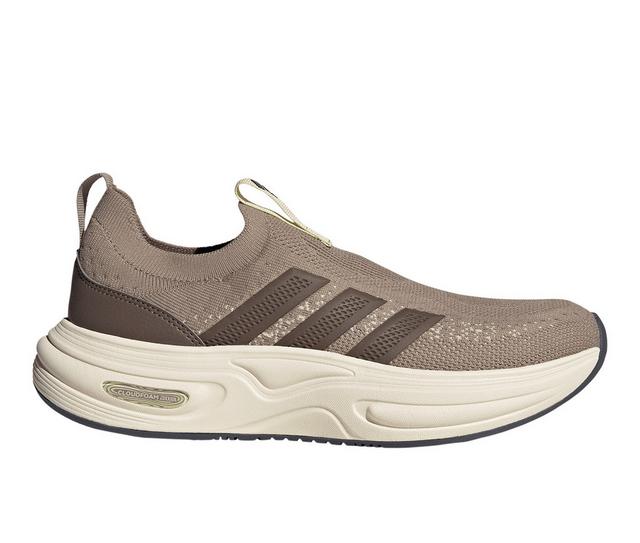 Women's Adidas Cloudfoam Cuxxion Sock Laceless Sneakers in  Medium Brown color