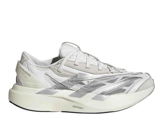 Women's Adidas Lightblaze Evo Sneakers in White/Silver color