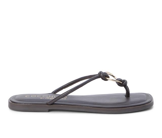 Women's Coconuts by Matisse Mission Flip-Flops in Dark Brown color