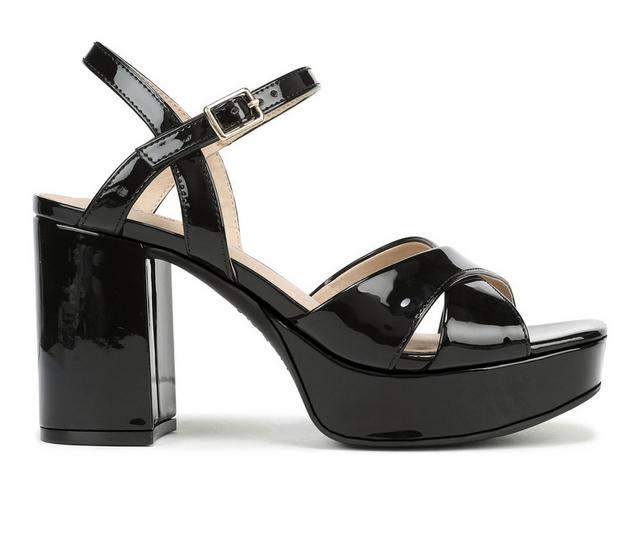 Women's LifeStride Alice Dress Sandals in Black PU color
