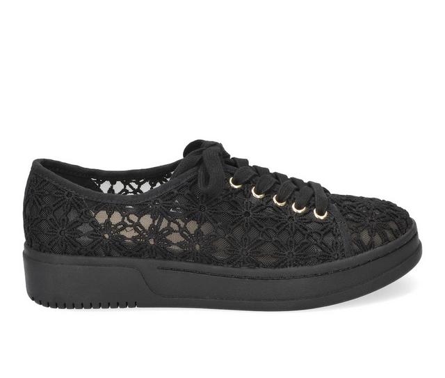 Women's Bella Vita Abagale Sneakers in Black Flower color