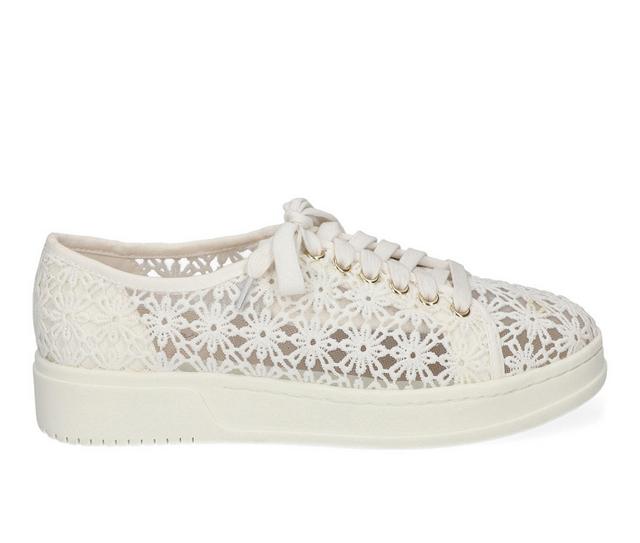 Women's Bella Vita Abagale Sneakers in White Flower color