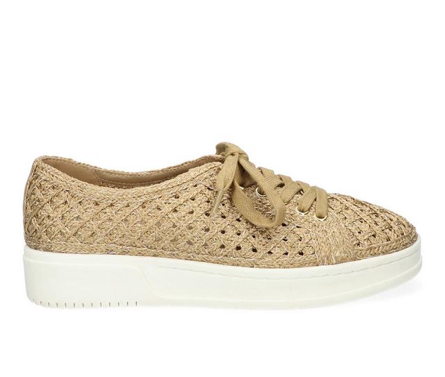 Women's Bella Vita Abagale Sneakers in Gold Raffia color