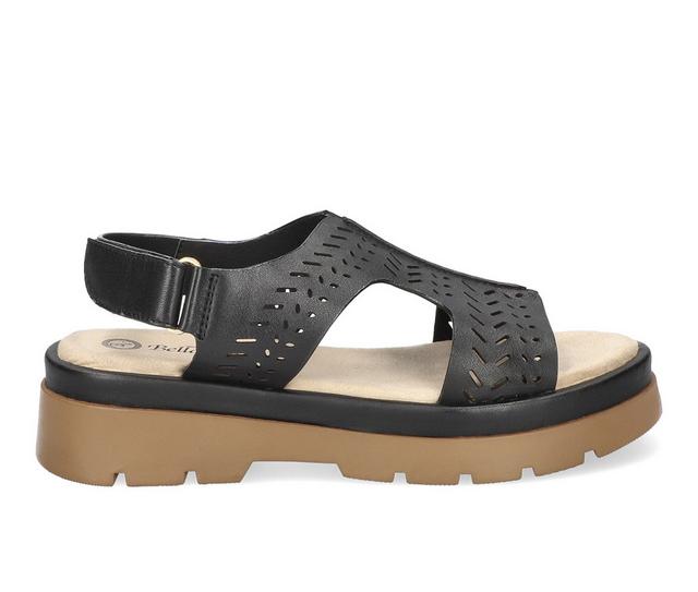 Women's Bella Vita Indigo Platform Sandals in Black color