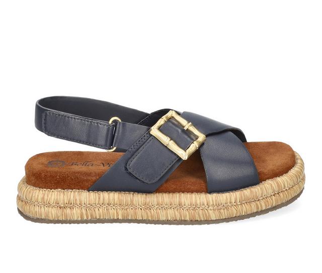 Women's Bella Vita Jaylyn Sandals in Navy color