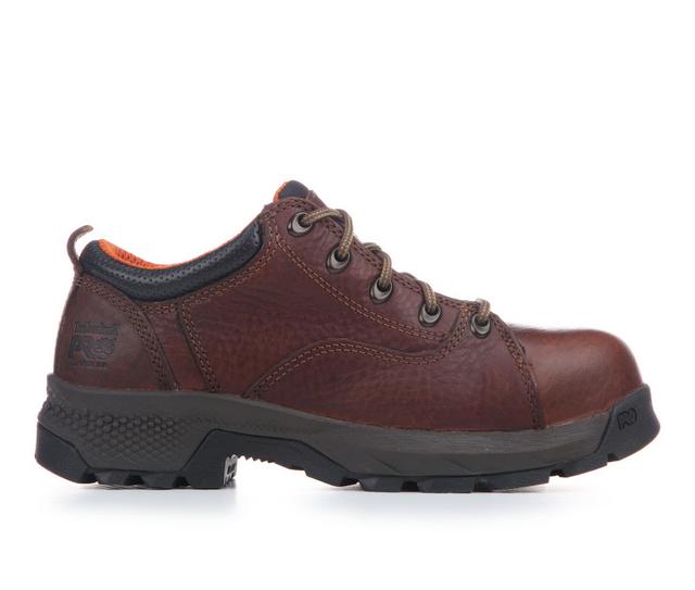 Women's Timberland Pro Titan EV Women's Safety Toe Oxford Work Shoes in Brown color