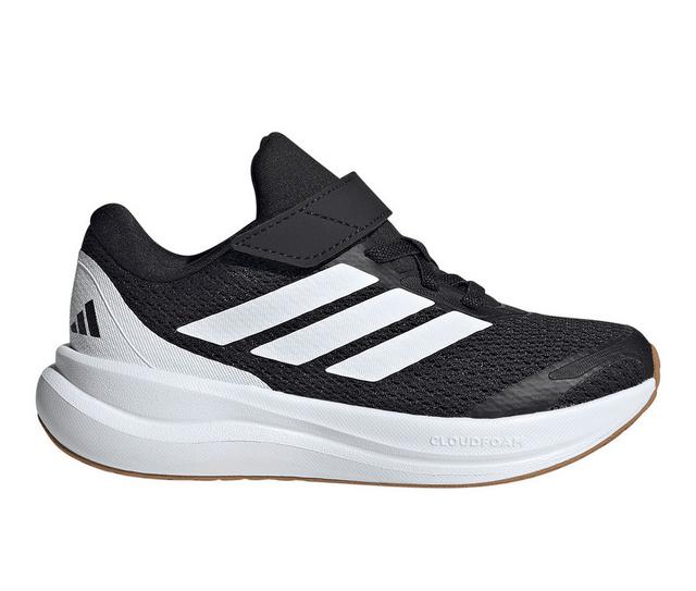 Boys' Adidas Little Kid RunFalcon EL Running Shoes in Blk/Wht/Blk color