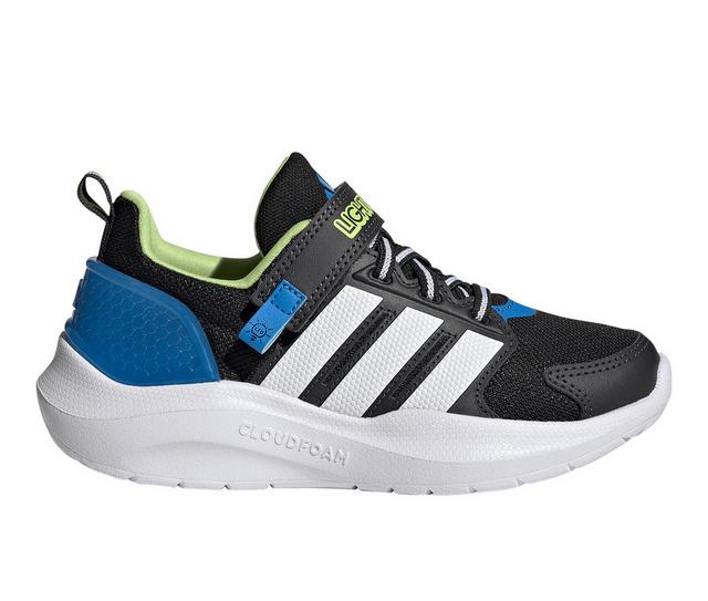 Boys' Adidas Little Kid Lightorama Runner Light-Up Shoes in Blk/Wht/Blu color