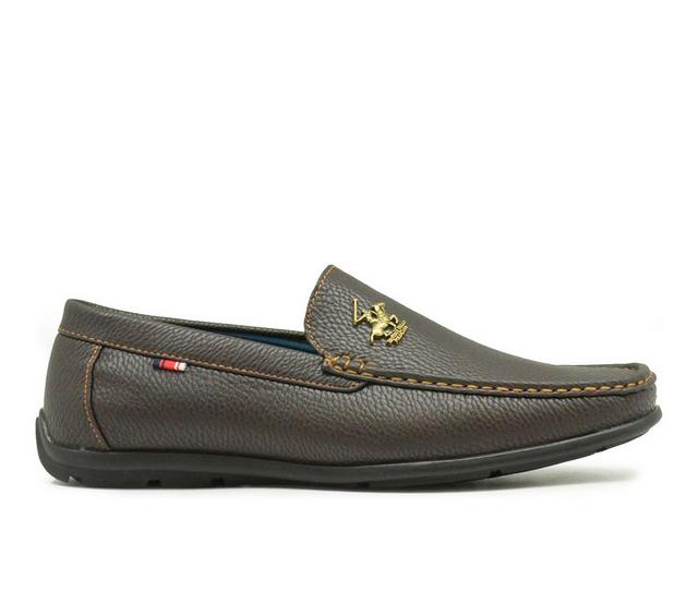 Men's Beverly Hills Polo Club Edwin Loafers in Brown color