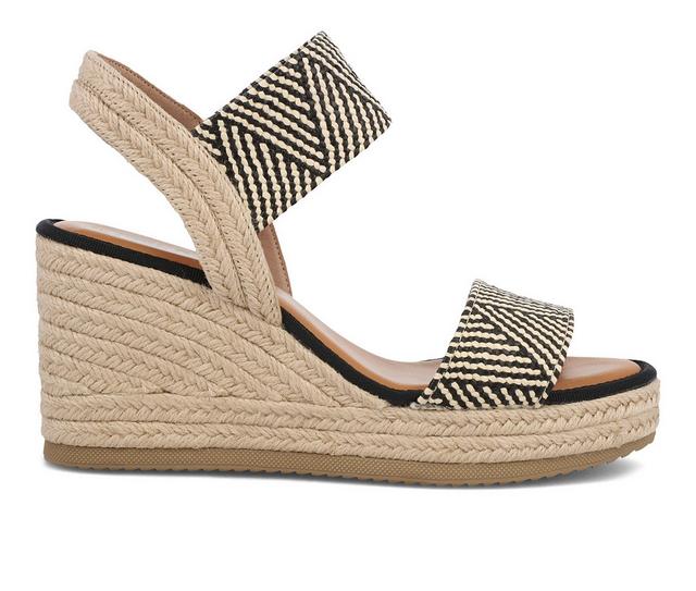 Women's MIA Brittni Wedges in Black/Natural color
