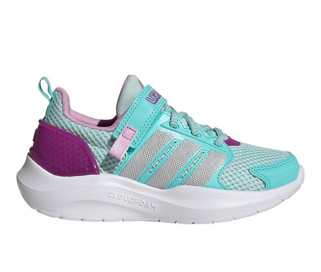 Girls' Adidas Little Kid Lightorama Runner Light-Up Shoes in Mint/Silv/Aqua color