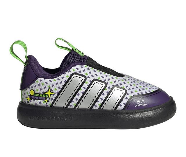 Kids' Adidas Toddler Bubblecomic Sneakers in Wht/SIlv/Blk color