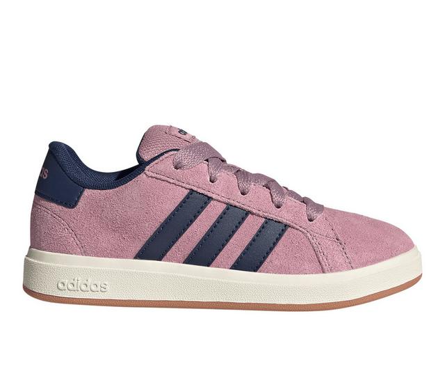 Girls' Adidas Big Kid & Little Kid Grand Court 00s Sneakers in Mauve/Indigo color