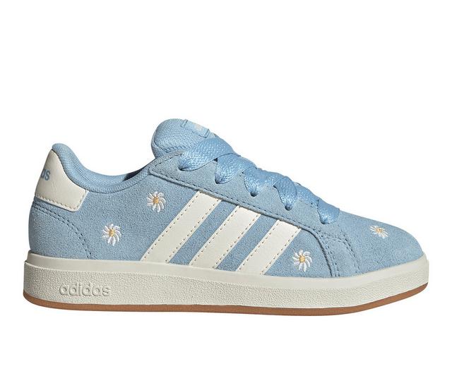 Girls' Adidas Big Kid & Little Kid Grand Court 00s Sneakers in Clr Sky/Wht/Gum color