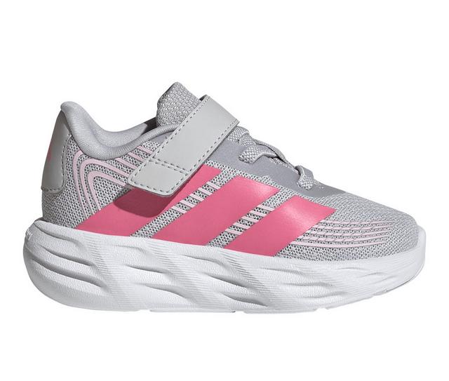 Kids' Adidas Toddler Galaxy 8 Running Shoes in Gry/Pink/ClrPnk color