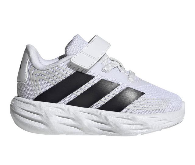 Kids' Adidas Toddler Galaxy 8 Running Shoes in Wht/Blk/Gry color