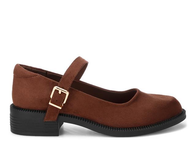 Women's London Rag Stivah Flats in Brown color