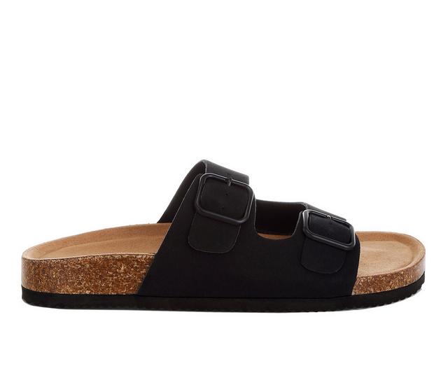 Women's London Rag Gloriosa Footbed Sandals in Black color