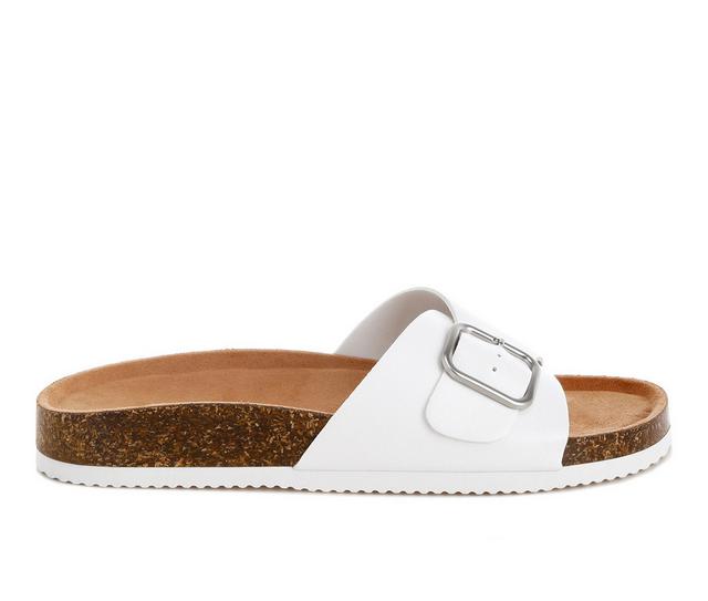 Women's London Rag Aranda Footbed Sandals in White color
