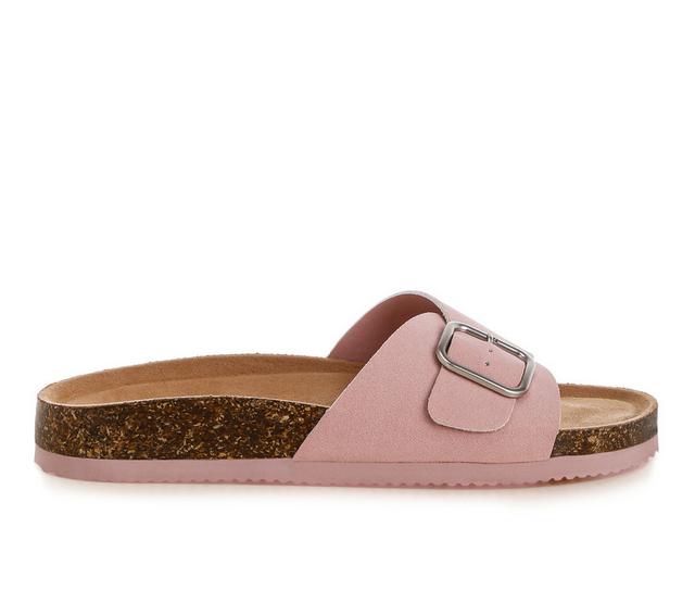 Women's London Rag Aranda Footbed Sandals in Light Pink color