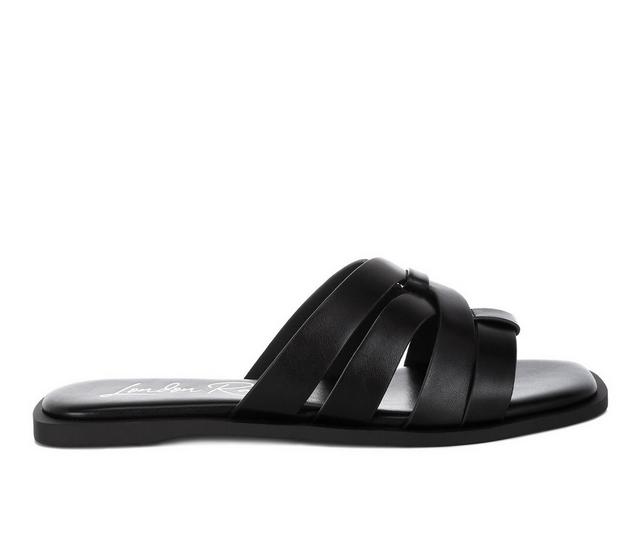 Women's London Rag Sebal Sandals in Black color