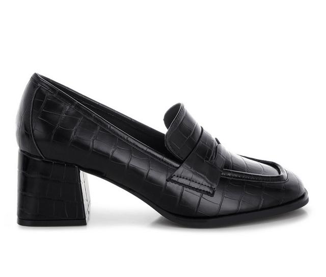Women's London Rag Pitaka Heeled Loafers in Black color