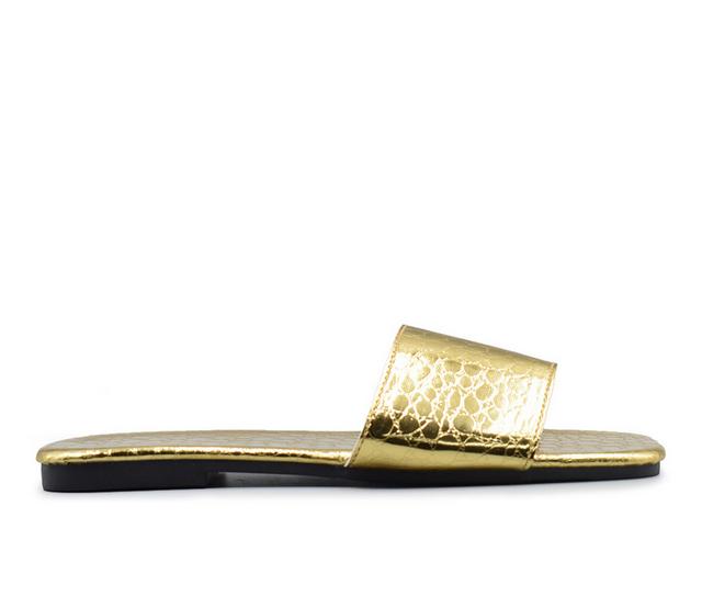 Women's Henry Ferrara Dora Sandals in Gold color