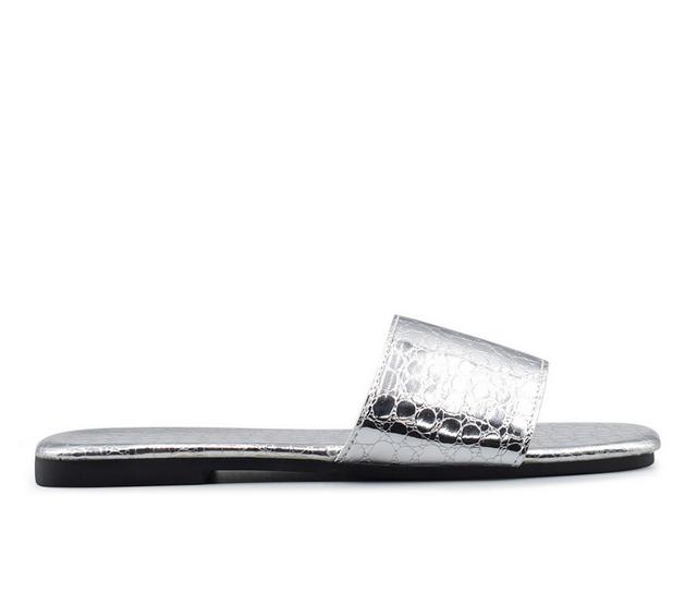 Women's Henry Ferrara Dora Sandals in Silver color