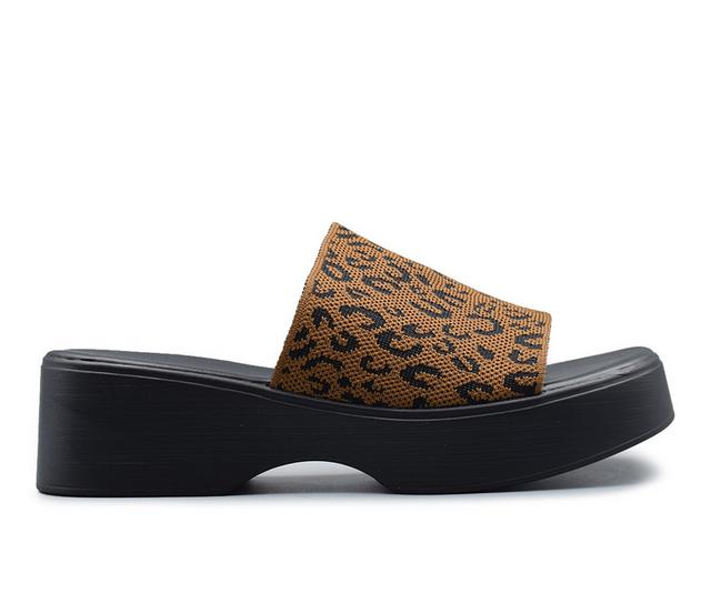 Women's Henry Ferrara Comfort-Tamar Wedges in Leopard color