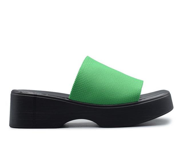 Women's Henry Ferrara Comfort-Tamar Wedges in Green color
