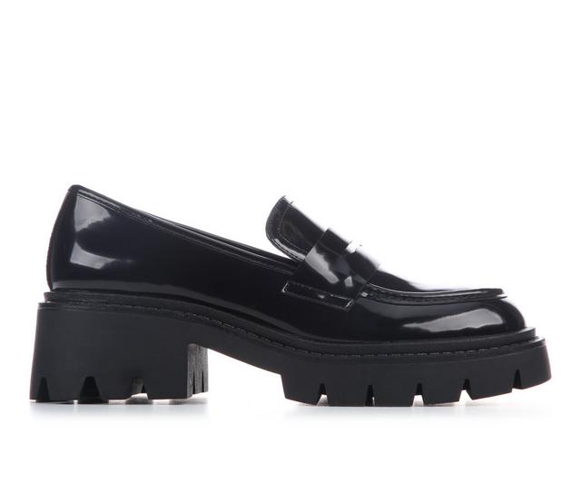 Women's Madden Girl Milliiee Heeled Loafers in Black color