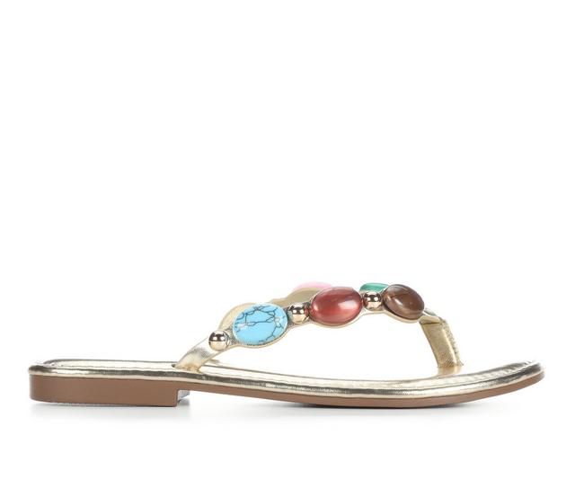 Women's Soda Eudora Flip-Flops in Gold color