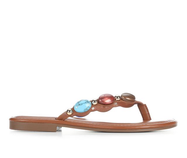 Women's Soda Eudora Flip-Flops in Tan color