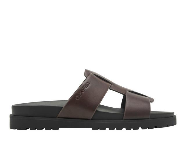 Calvin Klein Rolinde Outdoor Sandals in Dark Brown color