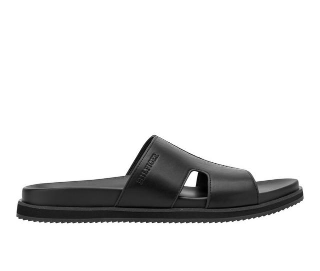 Men's Tommy Hilfiger Welch Slides in Black color