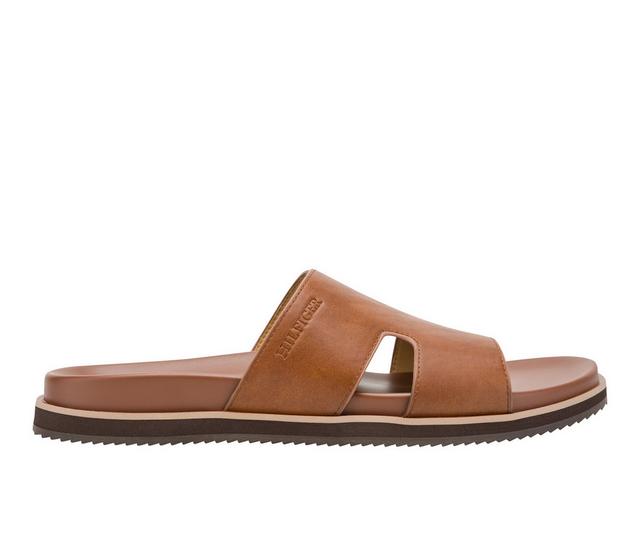 Men's Tommy Hilfiger Welch Slides in Light Brown color