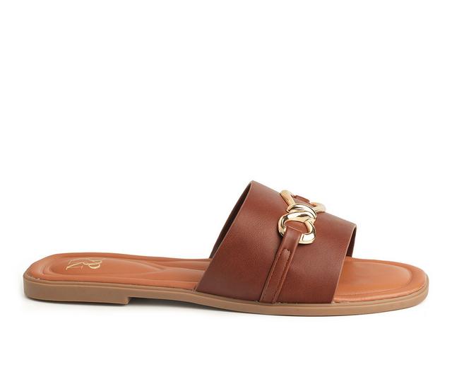 Women's New York and Company Rayla Sandals in Cognac color