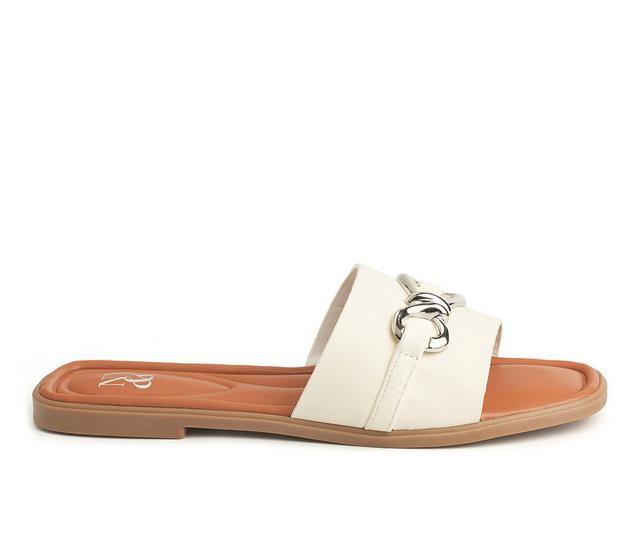 Women's New York and Company Rayla Sandals in White color
