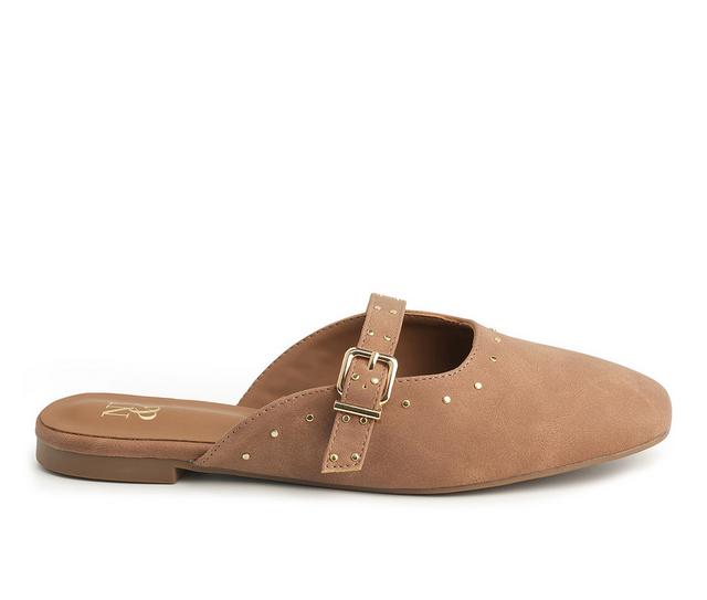 Women's New York and Company Lyanna Mules in Taupe color