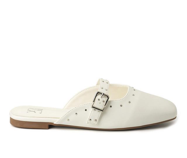 Women's New York and Company Lyanna Mules in White color