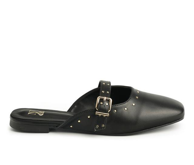 Women's New York and Company Lyanna Mules in Black color