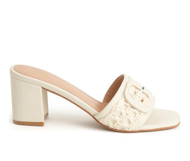 Women's New York and Company Lana Dress Sandals in Ivory color