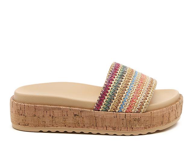 Women's Rocket Dog Faye Platform Sandals in Natural Multi color