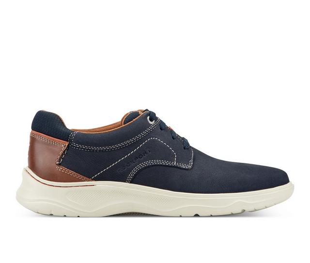 Men's Rockport Colden Casual Oxfords in Dark Blue color