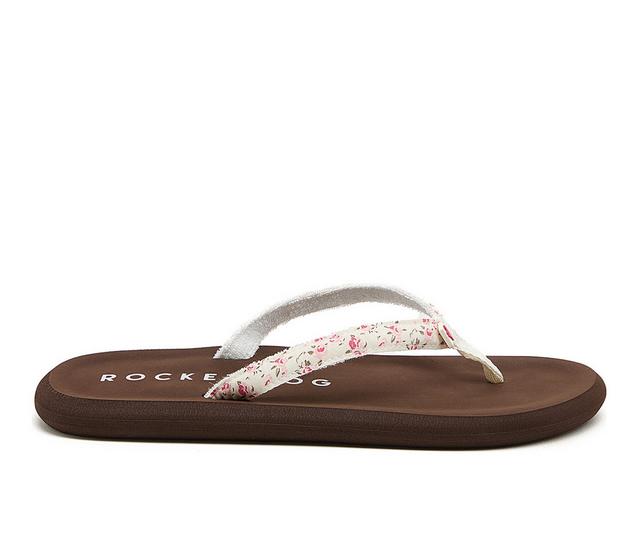Women's Rocket Dog Sunset Slim Flip-Flops in Natural Rose color