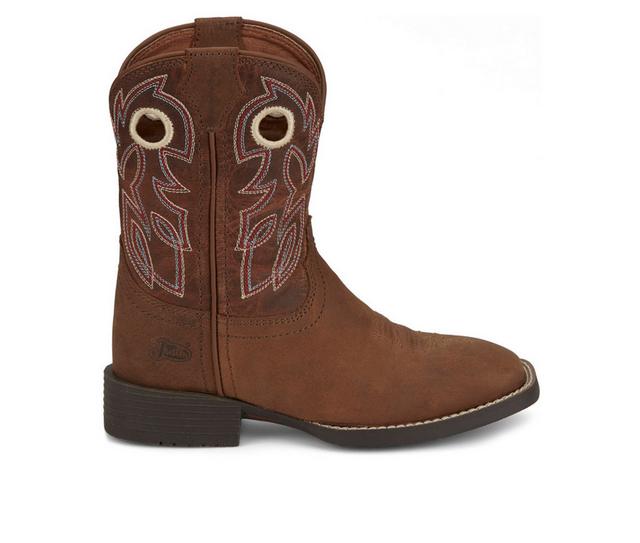 Boys' Justin Boots Little Kid & Big Kid Bowline Junior Wester Boots in Brown color