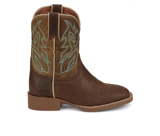 Boys' Justin Boots Little Kid & Big Kid Canter Western Boots in Dark Brown color