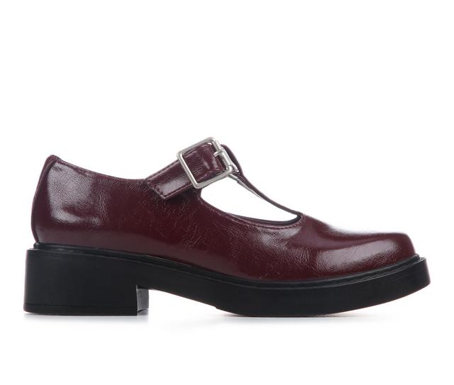 Women's Soda Acron-S Mary Jane Loafers in Deep Wine color
